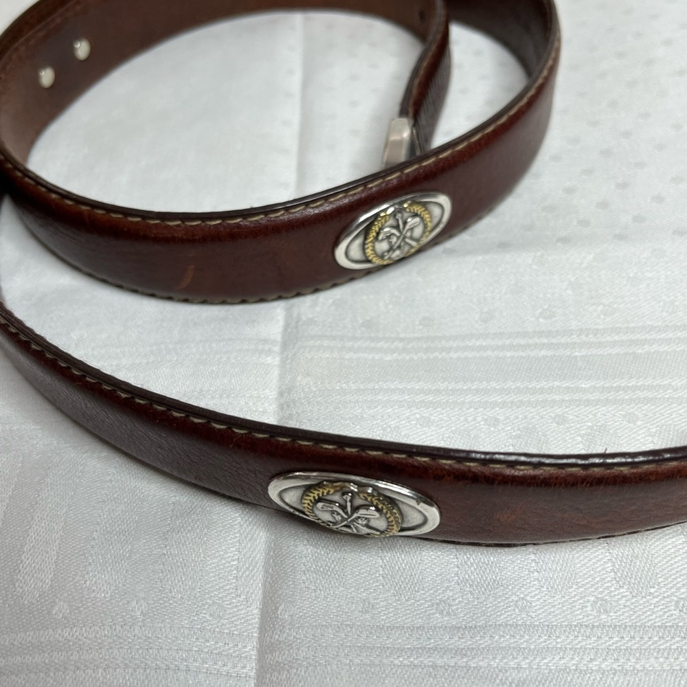 Fossil Golf Italian Leather Full Grain Cowhide Embossed Belt